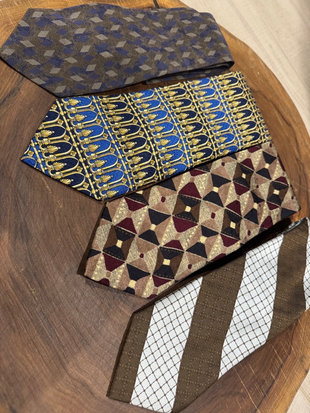 Set of 4 Men's Patterned Silk Tie